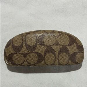Coach Brown Patterned Eyeglass Case